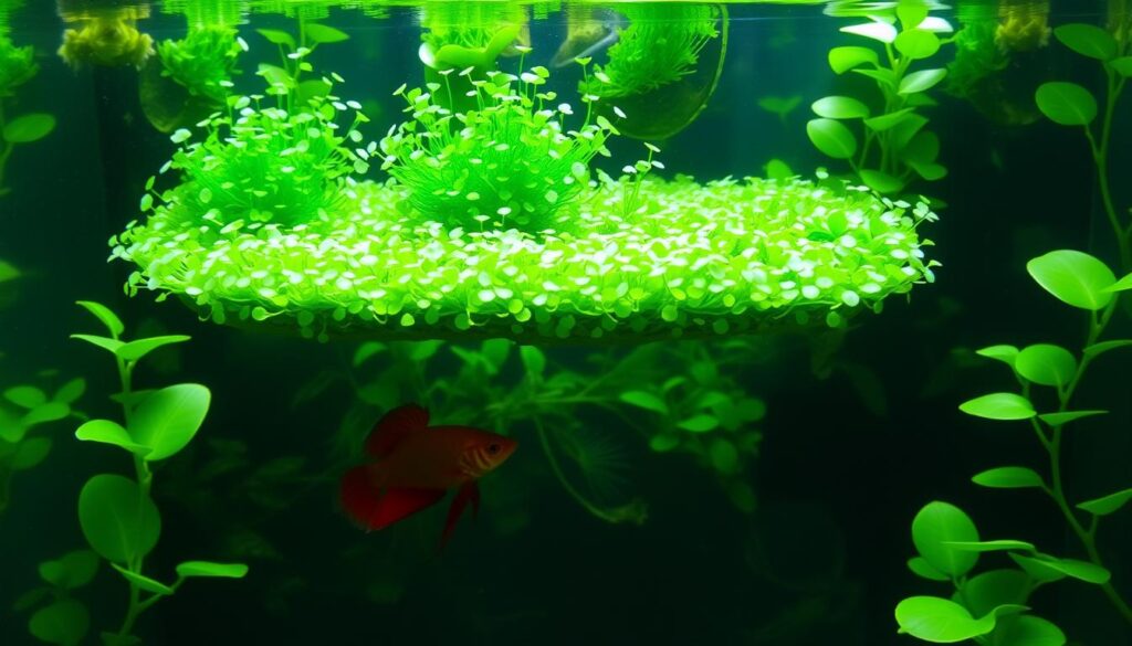 Amazon Frogbit in Betta Tank