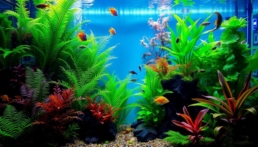 Aquarium plants in a planted tank