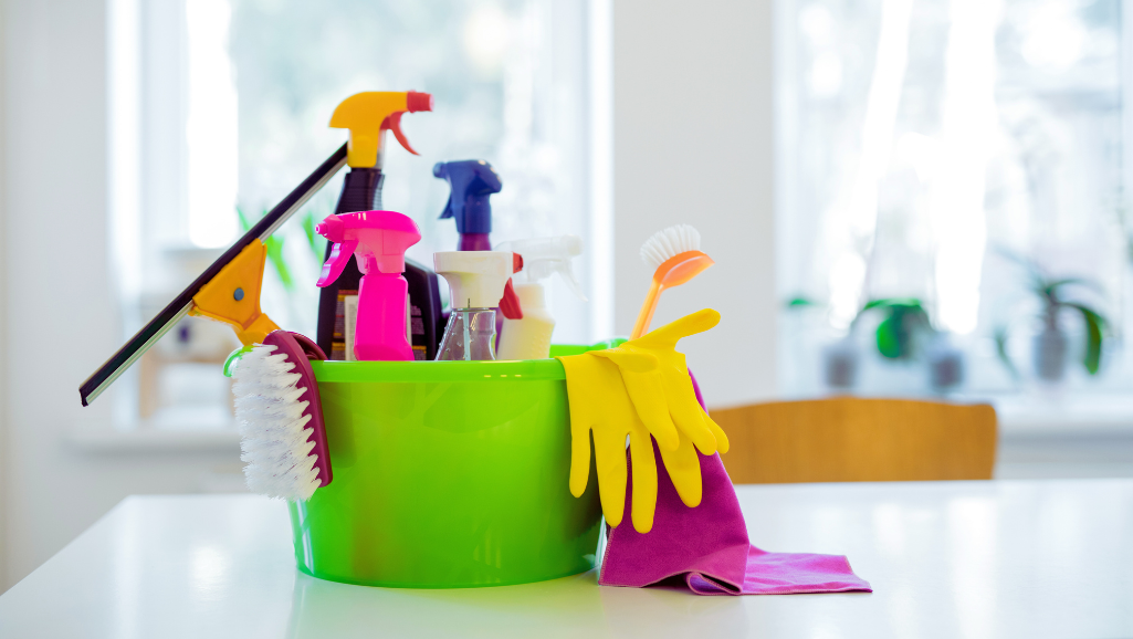 A well-organized display of essential aquarium cleaning supplies on a simple, light-colored backdrop. In the foreground, an array of brushes, scrubbers, and gravel vacuums in various sizes and shapes. In the middle ground, bottles of algae remover, water conditioner, and other aquarium maintenance solutions. The background features a subtle gradient or texture, creating a clean, professional look. The lighting is soft and diffused, highlighting the details of the products without harsh shadows. The overall composition is balanced and visually appealing, showcasing the core tools needed for a healthy, well-maintained aquarium.
