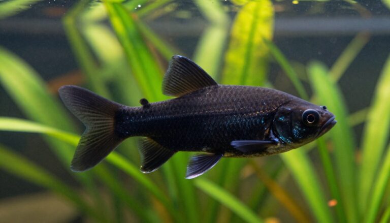 A close-up view of a beautifully arranged dish featuring succulent shrimp, showcasing their vibrant pink and orange hues. The shrimp are plated on a stark white dish garnished with fresh green herbs and lemon slices, creating a striking contrast. Surrounding the dish is a softly blurred background of a rustic wooden table, enhancing the organic feel of the scene. Natural lighting illuminates the shrimp, highlighting their texture and sheen, while a shallow depth of field focuses attention on the food. The overall atmosphere is warm and inviting, ideal for illustrating a healthy and nutritious meal for fish enthusiasts.